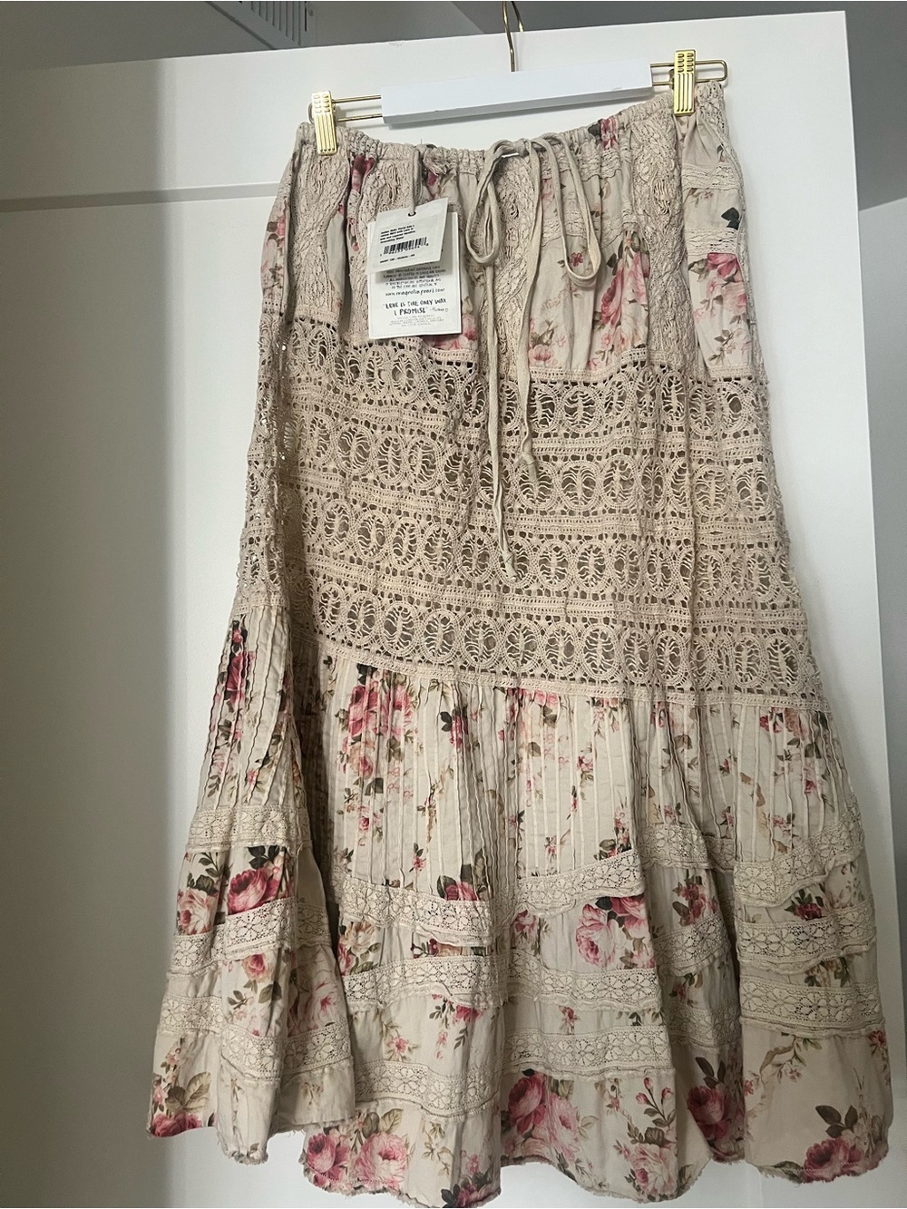 Magnolia Pearl Cream Floral Maxi Skirt Ada Lovelace Skirt